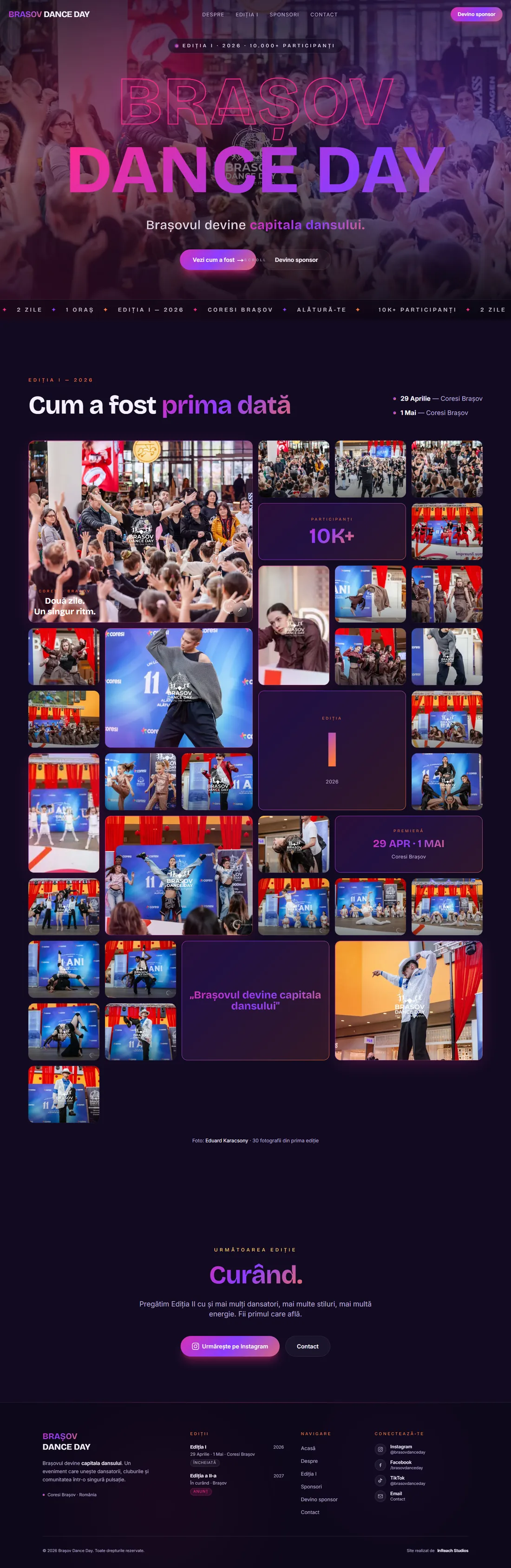 Brasov Dance Day — Web Design & Events by InReach Studios