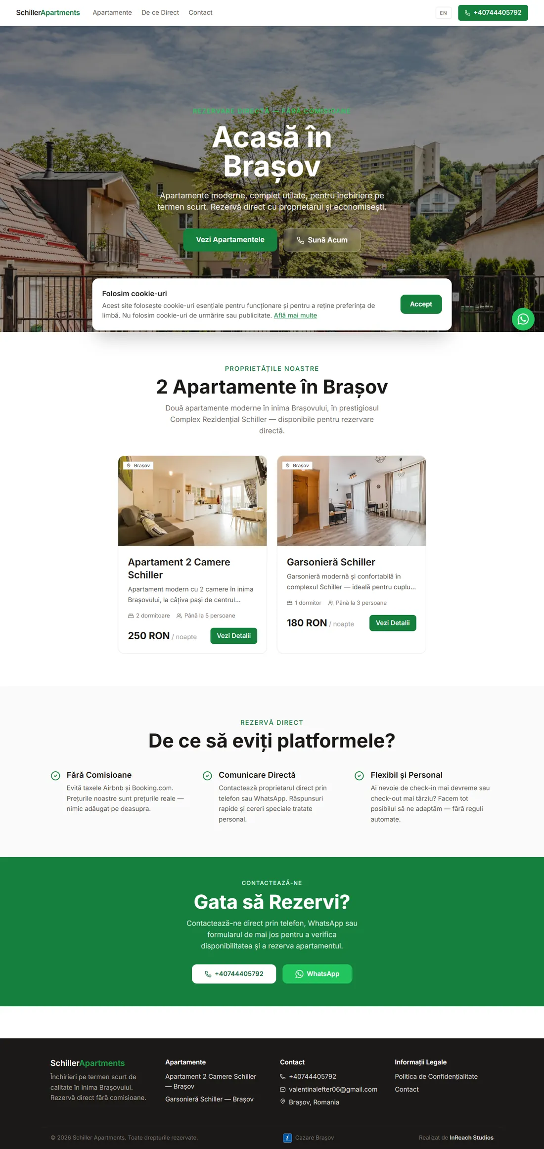 Schiller Apartments — Web Design by InReach Studios